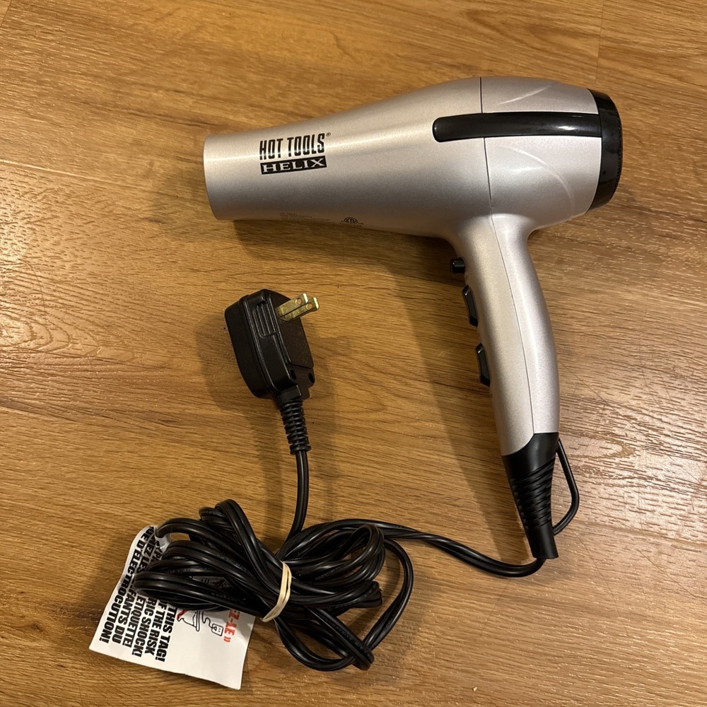 Hot Tools‎ Helix Hair Dryer Gray And Black Model S510122 Works Great